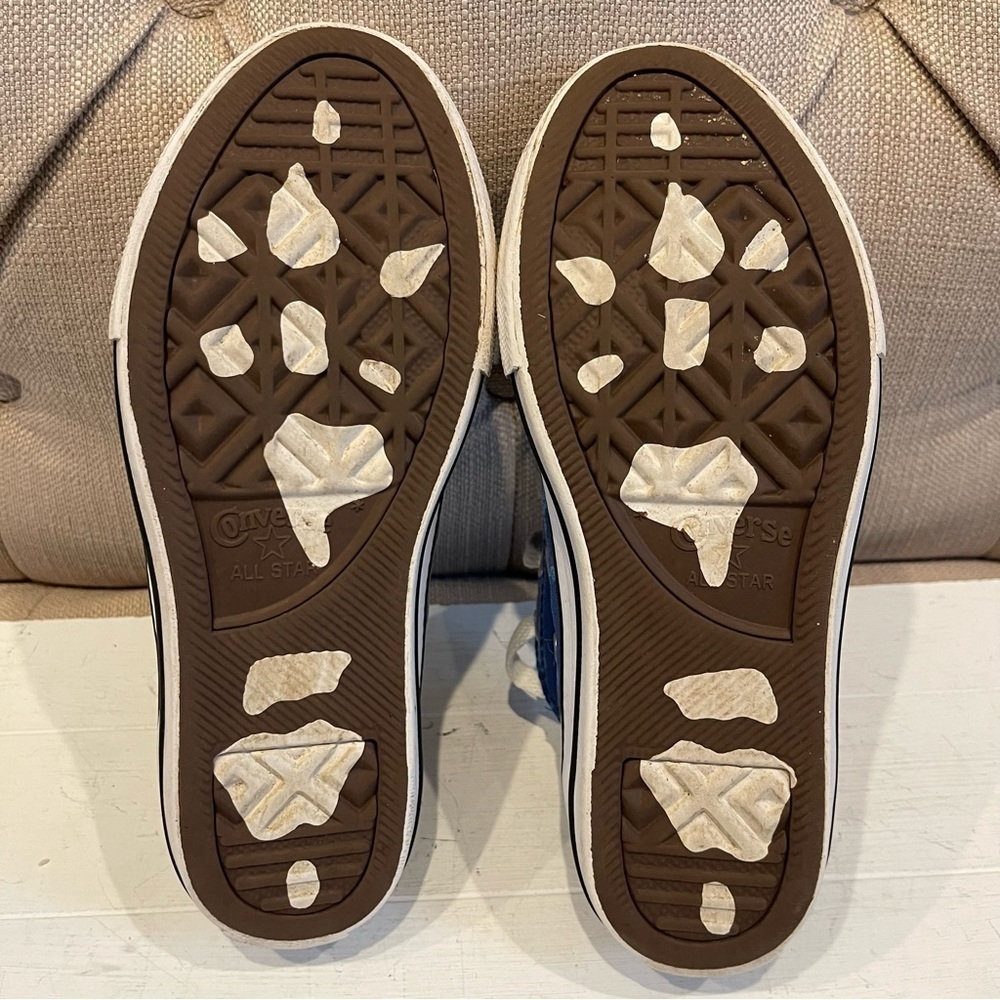 CONVERSE - Boy’s (Sz 2) Blue Dinosaur Beach Party Shoes 664247C - Picture 8 of 11